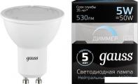 Светодиодная лампочка Gauss LED MR16 GU10 5 Вт 4100 К 101506205-D