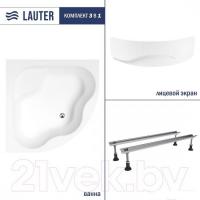 Ванна Lauter Majestica 140x140 21040140 (с ножками и лицевым экраном)