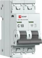 Выключатель автоматический EKF PROxima ВА 47-63N 2P 10А (C) 6кА M636210C
