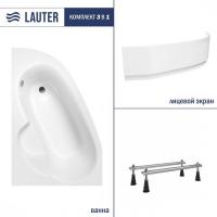 Ванна Lauter Valencia 160x105 2102160L (с ножками и лицевым экраном)