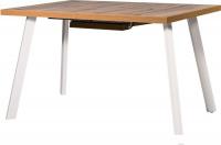 Кухонный стол Мир стульев Саен 17 120x80/40 (белый муар/дуб вотан)