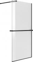 Душевая стенка Niagara NG-670-12ВLACK 120x195 (черный матовый/прозрачное стекло)