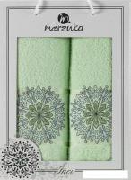Набор полотенец Merzuka Inci 11294 (2 шт, в коробке, фисташковый)
