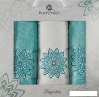 Набор полотенец Merzuka Daystar 11293 (3 шт, в коробке, бирюзовый)