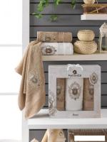 Набор полотенец Merzuka Boss 10056 (3 шт, в коробке, коричневый)