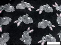 Коврик (подстилка) Profleece Кролики PF025 (черный/серый/розовый)