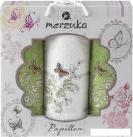 Набор полотенец Merzuka Papillon 10170 (3 шт, в коробке, зеленый)