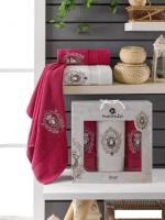 Набор полотенец Merzuka Boss 10056 (3 шт, в коробке, бордовый)