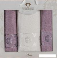 Набор полотенец Two Dolphins Moss 11809 (3 шт, в коробке, баклажан)