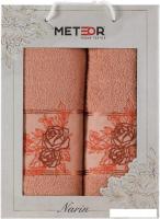 Набор полотенец Meteor Narin 50x90/70x140 11254 (в коробке, персиковый)