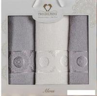 Набор полотенец Two Dolphins Moss 11809 (3 шт, в коробке, светло-серый)