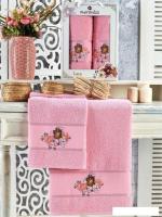 Набор полотенец Merzuka Lara 50x90/70x140 11782 (розовый)
