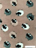 Коврик (подстилка) Profleece Овечки PF026 (бежевый/черный/белый)