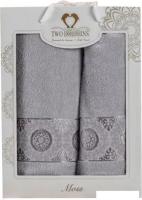 Набор полотенец Two Dolphins Moss 11808 (2 шт, в коробке, светло-серый)