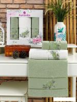 Набор полотенец Merzuka Eva 11781 (3 шт, в коробке, зеленый)