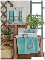 Набор полотенец Merzuka Classy 11291 (3 шт, в коробке, бирюзовый)