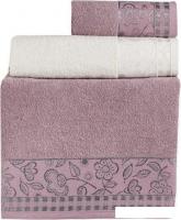 Набор полотенец Two Dolphins Vera 11791 (3 шт, в коробке, баклажан)