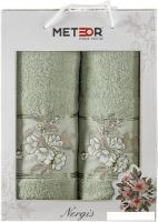 Набор полотенец Meteor Nergis 11256 (2 шт, в коробке, светло-зеленый)