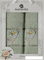 Набор полотенец Merzuka Lotus 11296 (2 шт, в коробке, зеленый)