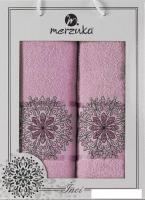 Набор полотенец Merzuka Inci 11294 (2 шт, в коробке, сиреневый)