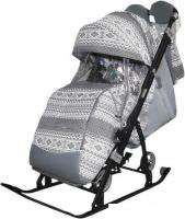 Санки-коляска Galaxy Kids 3-1 (Финляндия серый)