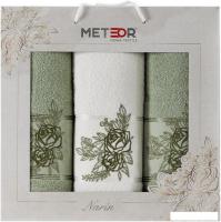 Набор полотенец Meteor Narin 11255 (3 шт, в коробке, зеленый)
