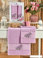Набор полотенец Merzuka Eva 50x90/70x140 11780 (в коробке, сиреневый)