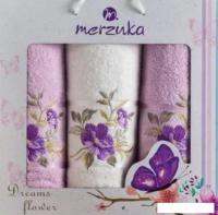 Набор полотенец Merzuka Dreams Flower 10677 (3 шт, в коробке, сиреневый)