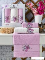Набор полотенец Merzuka Duru 11779 (3 шт, в коробке, сиреневый)