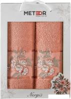 Набор полотенец Meteor Nergis 11256 (2 шт, в коробке, персиковый)