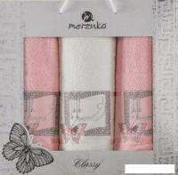 Набор полотенец Merzuka Classy 11291 (3 шт, в коробке, розовый)