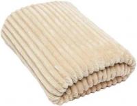 Плед АЭлита Нежность полоска 150x200 (велсофт, бежевый)