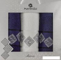 Набор полотенец Merzuka Matrix 11289 (3 шт, в коробке, синий)