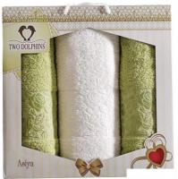 Набор полотенец Two Dolphins Asiya 9835 (3 шт,в коробке,фисташковый)