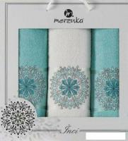 Набор полотенец Merzuka Inci 11295 (3 шт, в коробке, бирюзовый)