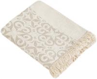 Плед Лен наш Орнамент 215963 (180x220, бежевый)