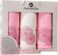 Набор полотенец Merzuka Rings 11041 (3 шт, в коробке, розовый)