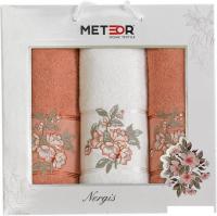 Набор полотенец Meteor Nergis 11257 (3 шт, в коробке, персиковый)