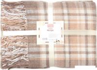 Плед Vladi Метро 140x200 3/BOON 08843 (белый/бежевый/коричневый)