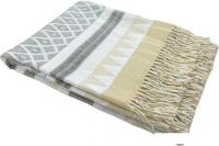 Покрывало Vladi Орнамент 50160 (150x200, белый/бежевый/коричневый)