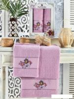 Набор полотенец Merzuka Lara 50x90/70x140 11782 (сиреневый)