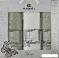 Набор полотенец Merzuka Classy 11291 (3 шт, в коробке, зеленый)