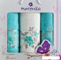 Набор полотенец Merzuka Dreams Flower 10677 (3 шт, в коробке, бирюзовый)