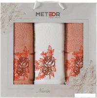 Набор полотенец Meteor Narin 11255 (3 шт, в коробке, персиковый)