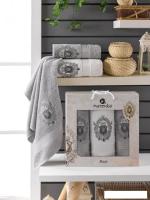 Набор полотенец Merzuka Boss 10056 (3 шт, в коробке, серый)