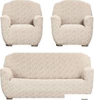 Пледы, покрывала Софатэкс Комфорт Стандарт Венеция без оборки 01049 (ваниль)