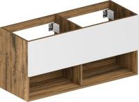 ЗОВ Тумба под умывальник Кито-2 120 под столешницу (аттик/белый матовый)