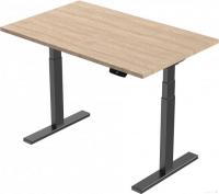 Стол Smartstol Slim 120x80x1.8 (черный/дуб санома)