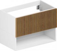 ЗОВ Тумба под умывальник Кито-2 80 (белый/тростник)