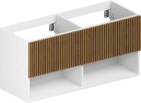 ЗОВ Тумба под умывальник Кито-2 120 под столешницу (белый/тростник)